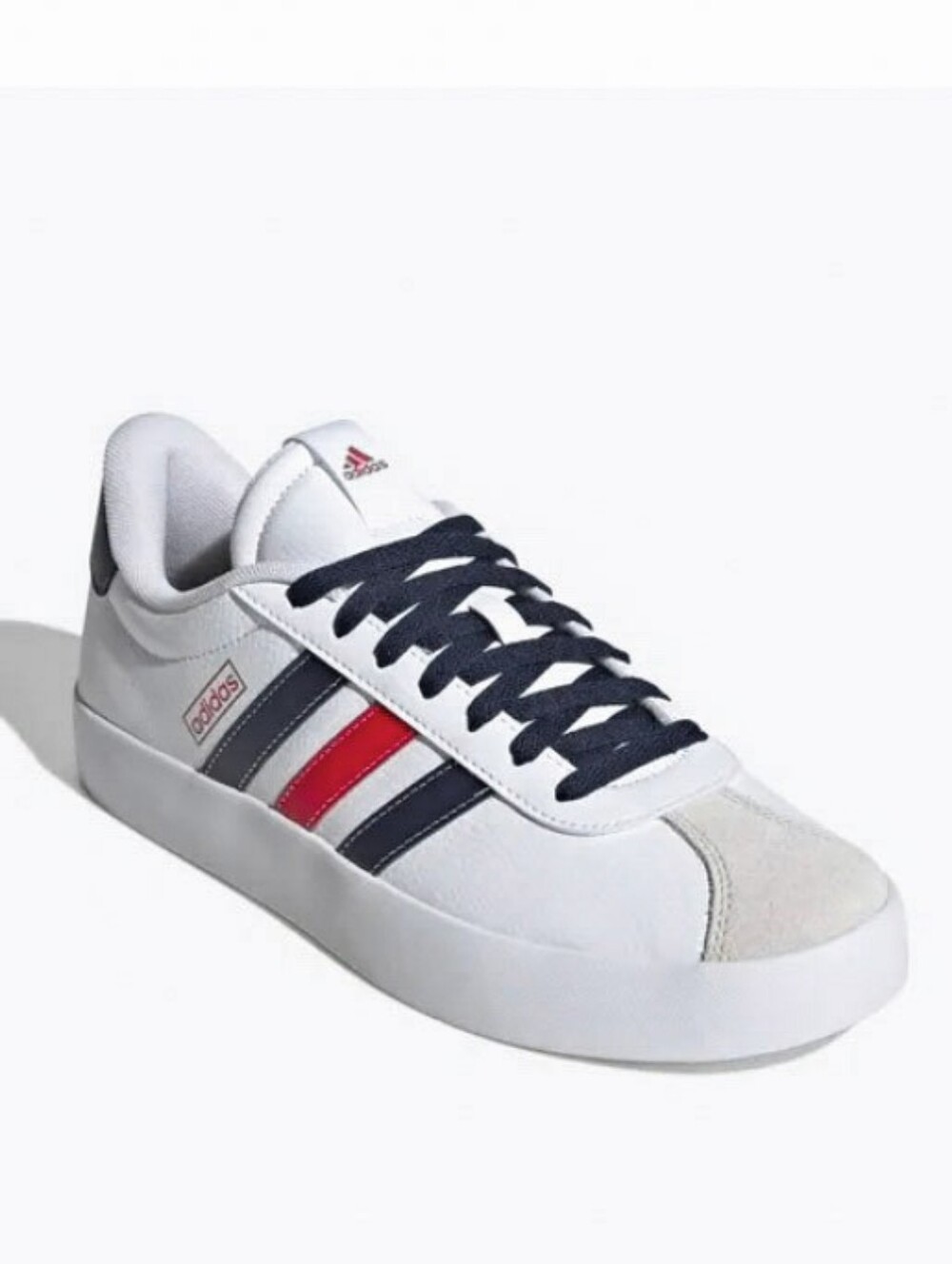 NIB Adidas White Leather and Suede Retro VL Court Sneakers 9